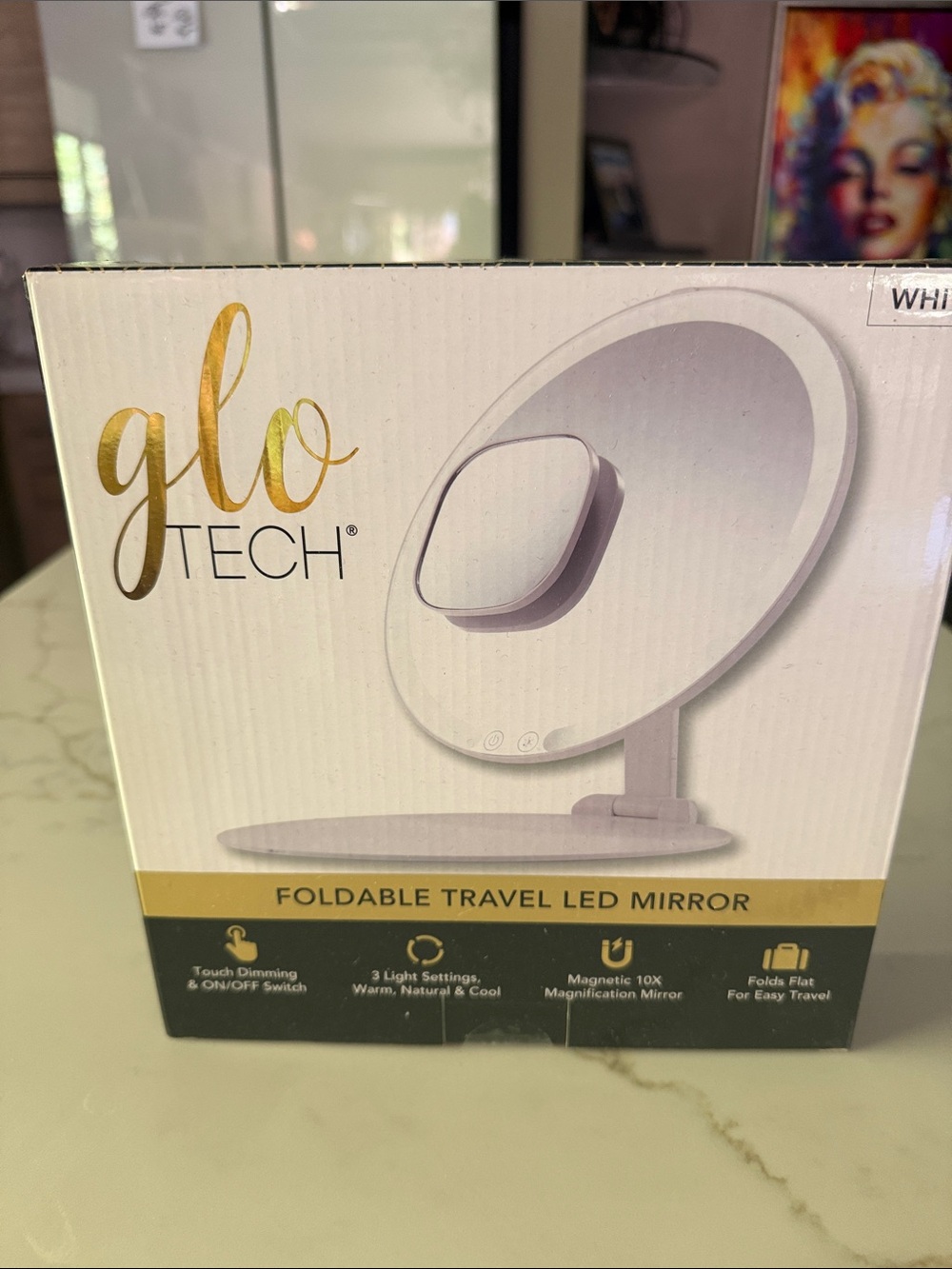 🆕 Glo Tech Foldable Travel Led Mirror -
